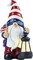 4th of July Patriotic Gnome with Solar Lantern – 7.9" Resin Garden Gnome Holding American Flag, Independence Day Decoration for Table, Closet, or Garden, Perfect Gnome Gift for Women